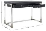 Safavieh Dariela Acrylic Desk Black Cerused Oak SFV3535C