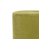 Elsworth Velvet Ottoman With Brass Base