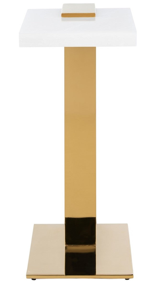 Mars Acrylic Drink Table - Chic Geometric Accent Table for Contemporary Living Room Elegance