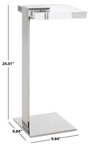 Safavieh Mars Acrylic Drink Table Clear / Silver SFV3563D