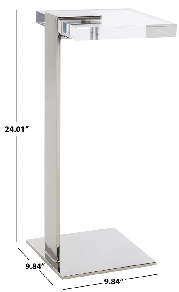 Safavieh Mars Acrylic Drink Table Clear / Silver SFV3563D