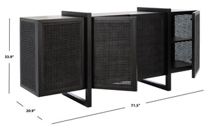 Safavieh Cordelia Rattan Sideboard in Black SFV4108A