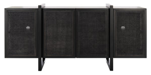 Safavieh Cordelia Rattan Sideboard in Black SFV4108A