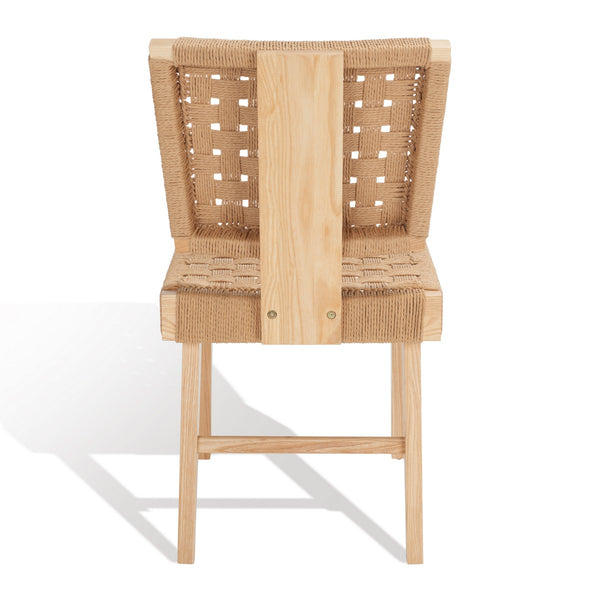 Safavieh Susanne Woven Dining Chair -Set Of 2 Natural Wood / Woven Paper SFV4121B-SET2