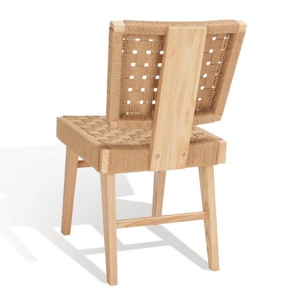 Safavieh Susanne Woven Dining Chair -Set Of 2 Natural Wood / Woven Paper SFV4121B-SET2