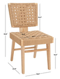 Safavieh Susanne Woven Dining Chair -Set Of 2 Natural Wood / Woven Paper SFV4121B-SET2