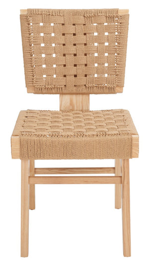 Safavieh Susanne Woven Dining Chair -Set Of 2 Natural Wood / Woven Paper SFV4121B-SET2