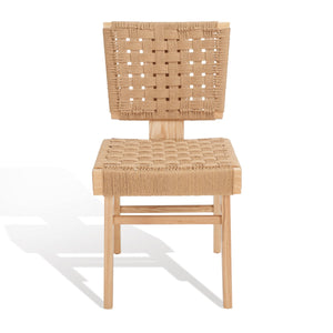 Safavieh Susanne Woven Dining Chair -Set Of 2 Natural Wood / Woven Paper SFV4121B-SET2