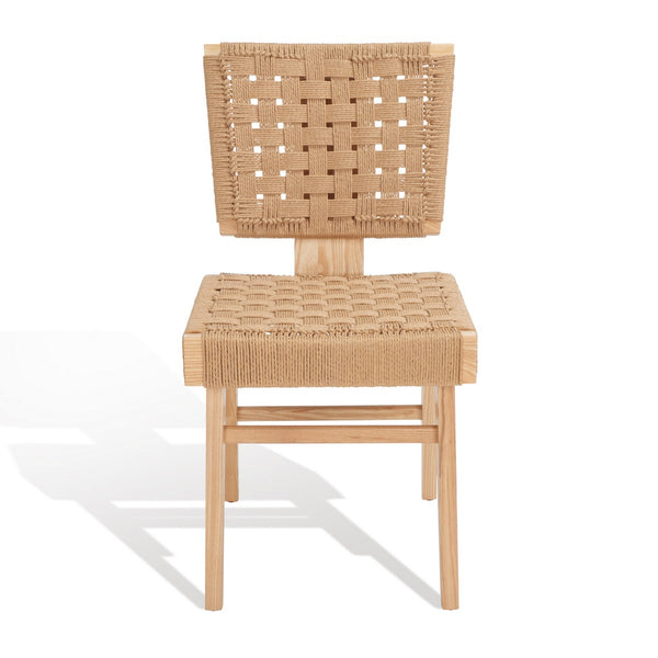 Safavieh Susanne Woven Dining Chair -Set Of 2 Natural Wood / Woven Paper SFV4121B-SET2