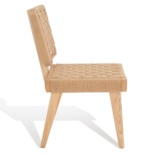 Safavieh Susanne Woven Dining Chair -Set Of 2 Natural Wood / Woven Paper SFV4121B-SET2