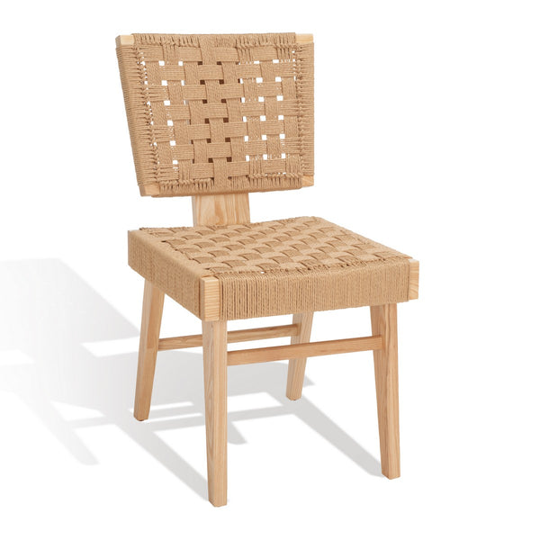 Safavieh Susanne Woven Dining Chair -Set Of 2 Natural Wood / Woven Paper SFV4121B-SET2