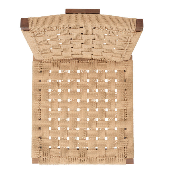 Safavieh Susanne Woven Dining Chair -Set Of 2 Walnut / Natural Wood / Woven Paper SFV4121C-SET2