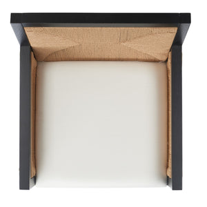 Safavieh Emilio Woven Accent Chair Black / Natural Wood / Woven Paper / Fabric / Foam SFV4124A