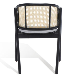 Safavieh Emmy Rattan Back Dining Chair Black / Natural SFV4128A