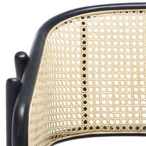 Safavieh Emmy Rattan Back Dining Chair Black / Natural SFV4128A