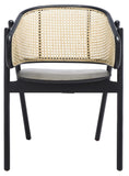 Safavieh Emmy Rattan Back Dining Chair Black / Natural SFV4128A