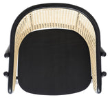 Safavieh Emmy Rattan Back Dining Chair Black / Natural SFV4128A