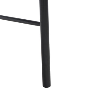 Safavieh Annmarie Rattan Back Dining Chair -Set Of 2 Black / Natural Wood / Rattan SFV4129A-SET2