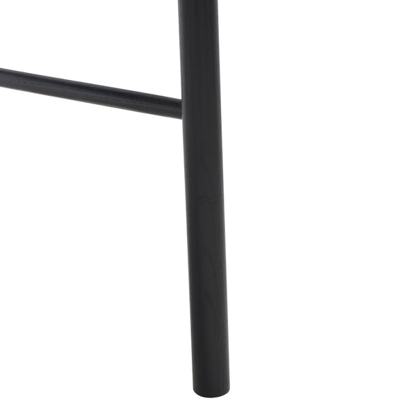 Safavieh Annmarie Rattan Back Dining Chair -Set Of 2 Black / Natural Wood / Rattan SFV4129A-SET2