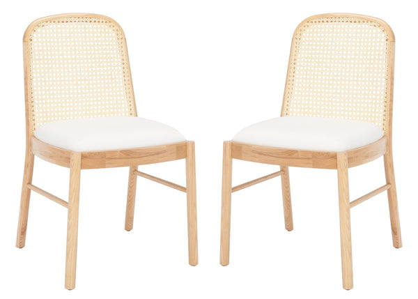 Safavieh Annmarie Rattan Back Dining Chair -Set Of 2 Natural Wood / Rattan SFV4129B-SET2