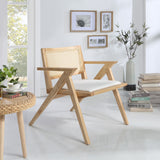 Krystine Rattan Back Accent Chair