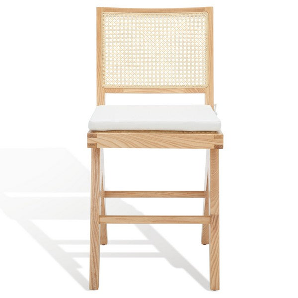 Colette Rattan Counter Stool - Stylish Ash Wood Design with Padded Cushion for Elegant Dining Spaces