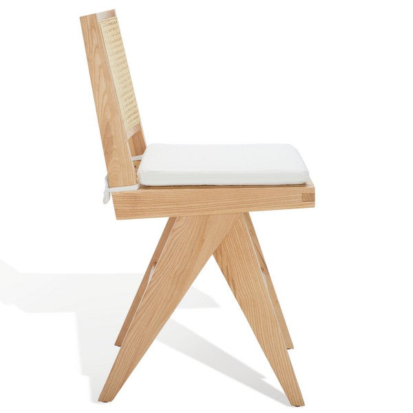 Colette Rattan Counter Stool - Stylish Ash Wood Design with Padded Cushion for Elegant Dining Spaces