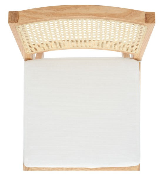 Colette Rattan Counter Stool - Stylish Ash Wood Design with Padded Cushion for Elegant Dining Spaces