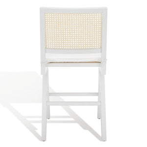 Colette Rattan Counter Stool - Stylish Ash Wood Design with Padded Cushion for Elegant Dining Spaces