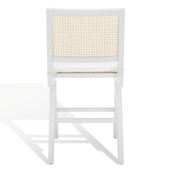 Colette Rattan Counter Stool - Stylish Ash Wood Design with Padded Cushion for Elegant Dining Spaces