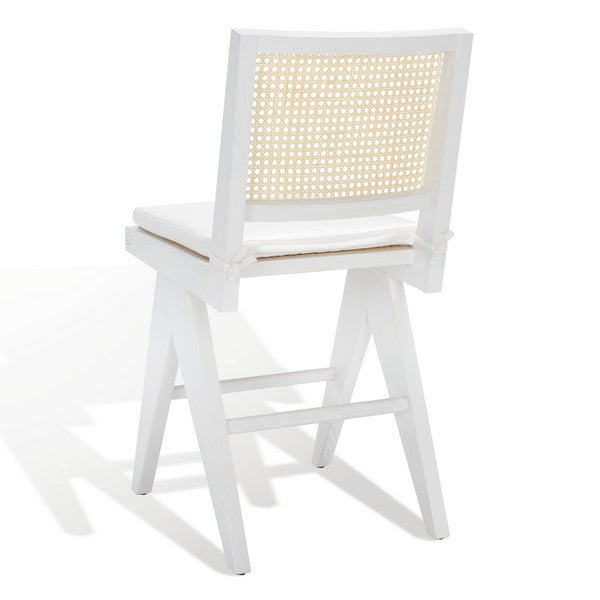 Colette Rattan Counter Stool - Stylish Ash Wood Design with Padded Cushion for Elegant Dining Spaces