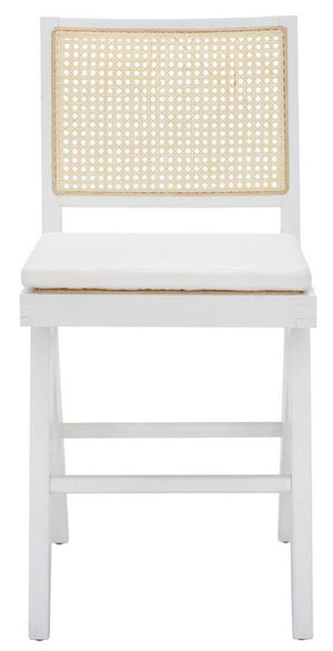 Colette Rattan Counter Stool - Stylish Ash Wood Design with Padded Cushion for Elegant Dining Spaces