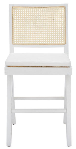 Colette Rattan Counter Stool - Stylish Ash Wood Design with Padded Cushion for Elegant Dining Spaces
