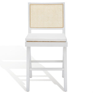 Colette Rattan Counter Stool - Stylish Ash Wood Design with Padded Cushion for Elegant Dining Spaces