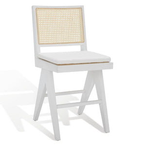Colette Rattan Counter Stool - Stylish Ash Wood Design with Padded Cushion for Elegant Dining Spaces
