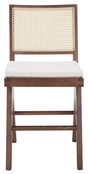 Colette Rattan Counter Stool - Stylish Ash Wood Design with Padded Cushion for Elegant Dining Spaces