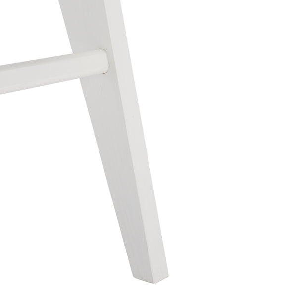 Safavieh Colette Rattan Barstool White / Natural Wood / Rattan / Fabric SFV4134C