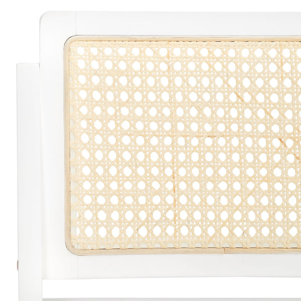 Safavieh Desiree Cane Folding Dining Chair - Set of 2 White / Natural Wood / Cane SFV4137C-SET2