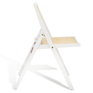 Safavieh Desiree Cane Folding Dining Chair - Set of 2 White / Natural Wood / Cane SFV4137C-SET2