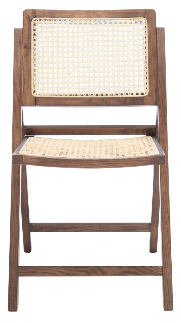 Safavieh Desiree Cane Folding Dining Chair - Set of 2 Walnut / Natural Wood / Cane SFV4137D-SET2