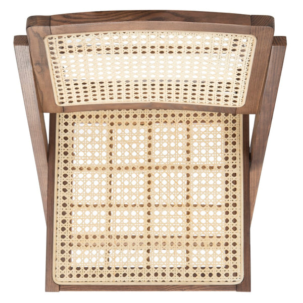 Safavieh Desiree Cane Folding Dining Chair - Set of 2 Walnut / Natural Wood / Cane SFV4137D-SET2