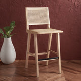 Safavieh Hattie French Cane Barstool Natural Wood / Rattan SFV4140B