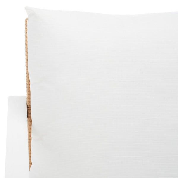 Safavieh Emmalee Cord Back Accent Chair White / Natural Wood / Cord / Fabric / Cushion SFV4143C