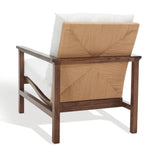 Safavieh Emmalee Cord Back Accent Chair Walnut / Natural Wood / Cord / Fabric / Cushion SFV4143D