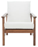 Safavieh Emmalee Cord Back Accent Chair Walnut / Natural Wood / Cord / Fabric / Cushion SFV4143D