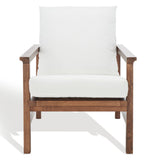 Safavieh Emmalee Cord Back Accent Chair Walnut / Natural Wood / Cord / Fabric / Cushion SFV4143D