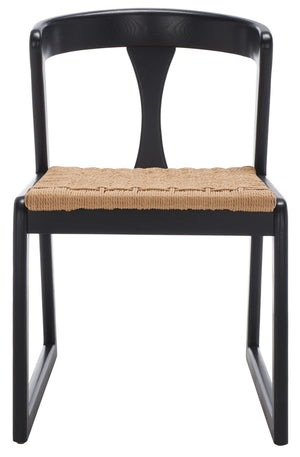 Safavieh Jamal Woven Dining Chair Black / Natural