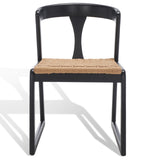 Safavieh Jamal Woven Dining Chair Black / Natural