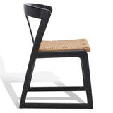 Safavieh Jamal Woven Dining Chair Black / Natural
