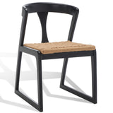 Safavieh Jamal Woven Dining Chair Black / Natural